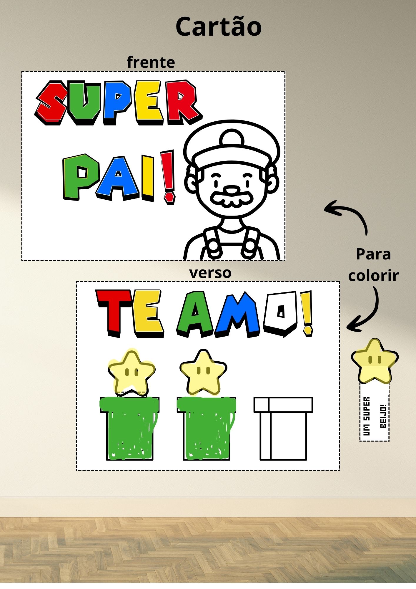 Kit Interativo “Super Pai” – Painel + Moldura + Cartão - Imagem 2