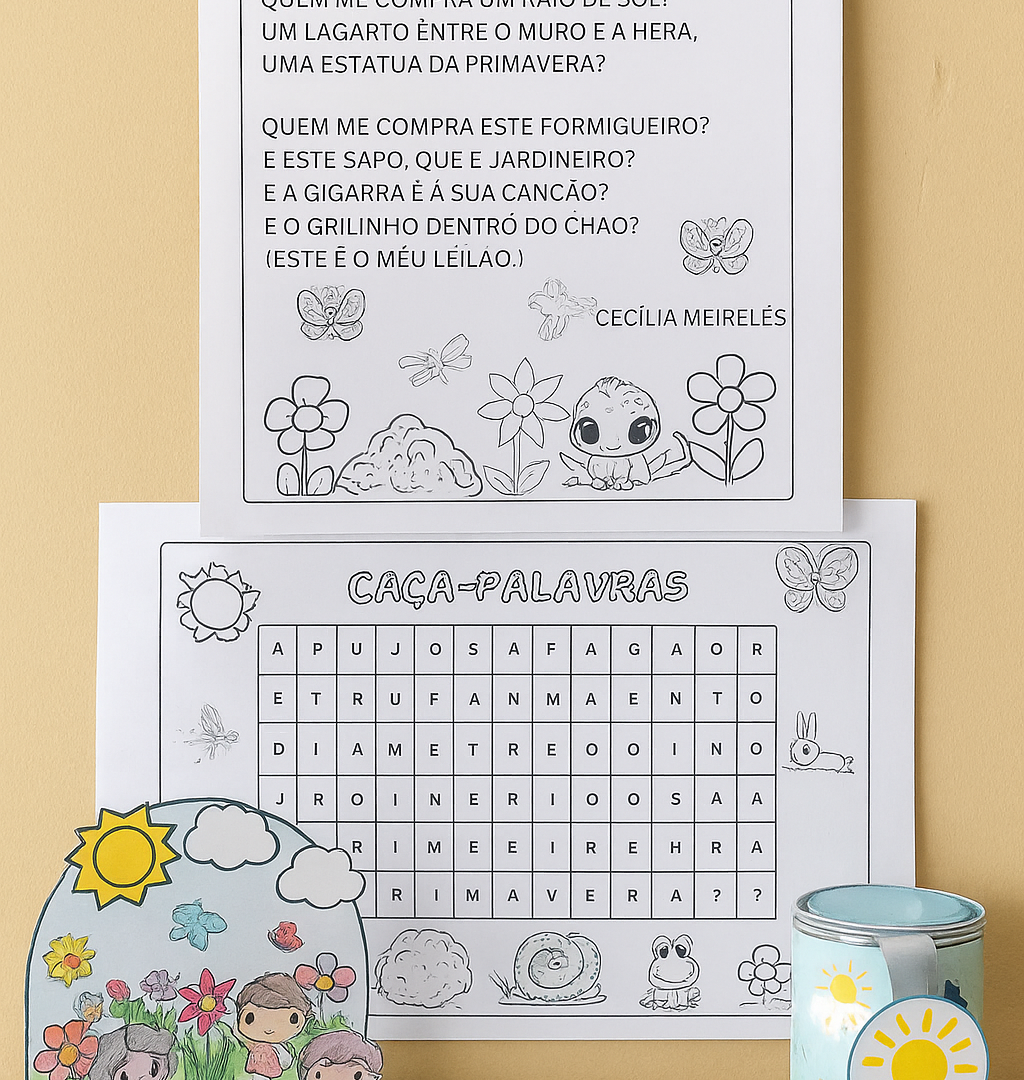 Primavera Atividades primavera Poema