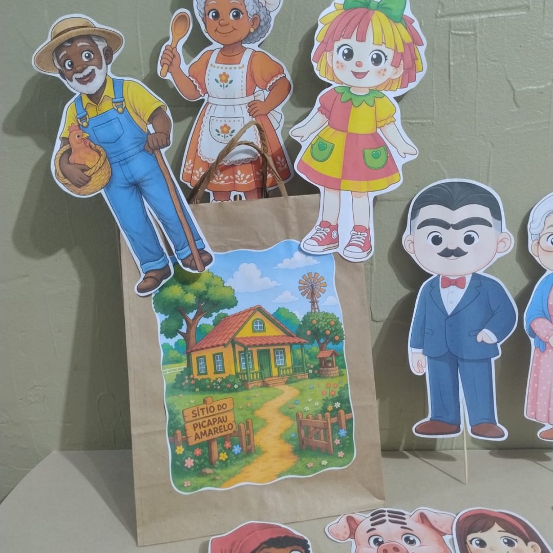 Sacola Interativa – Sítio do Picapau Amarelo + Livro de Colorir (Brinde)